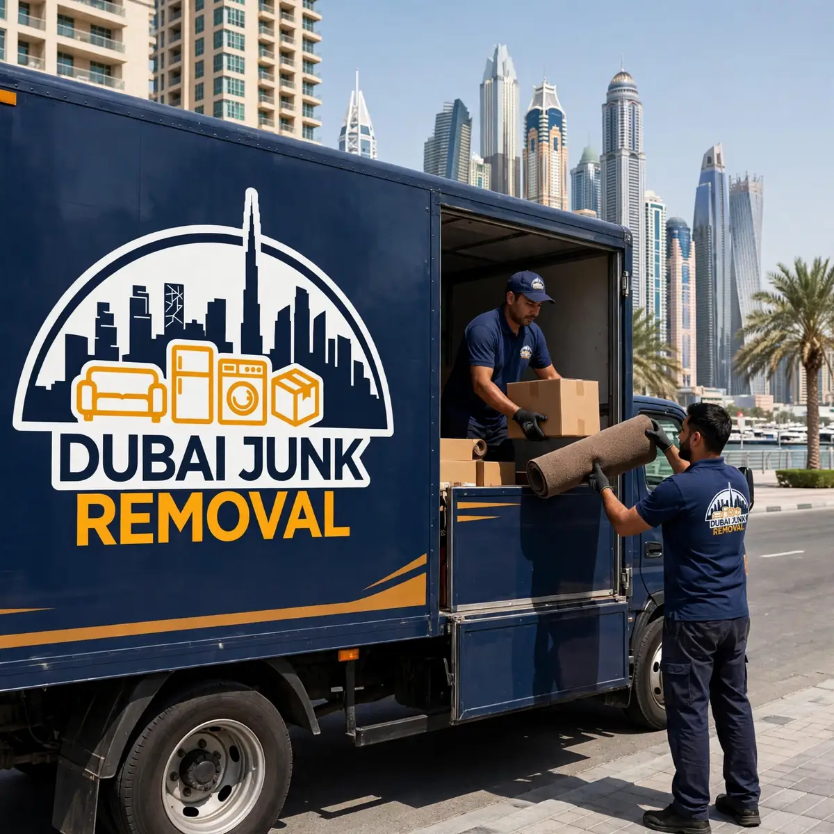 Our truck in Dubai Marina